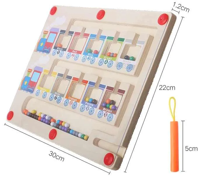 قطار مغناطيسي تصنيف اللون عد المجلس عدد . Magnetic Train Color Sorting Counting Board Number
