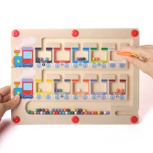 قطار مغناطيسي تصنيف اللون عد المجلس عدد . Magnetic Train Color Sorting Counting Board Number