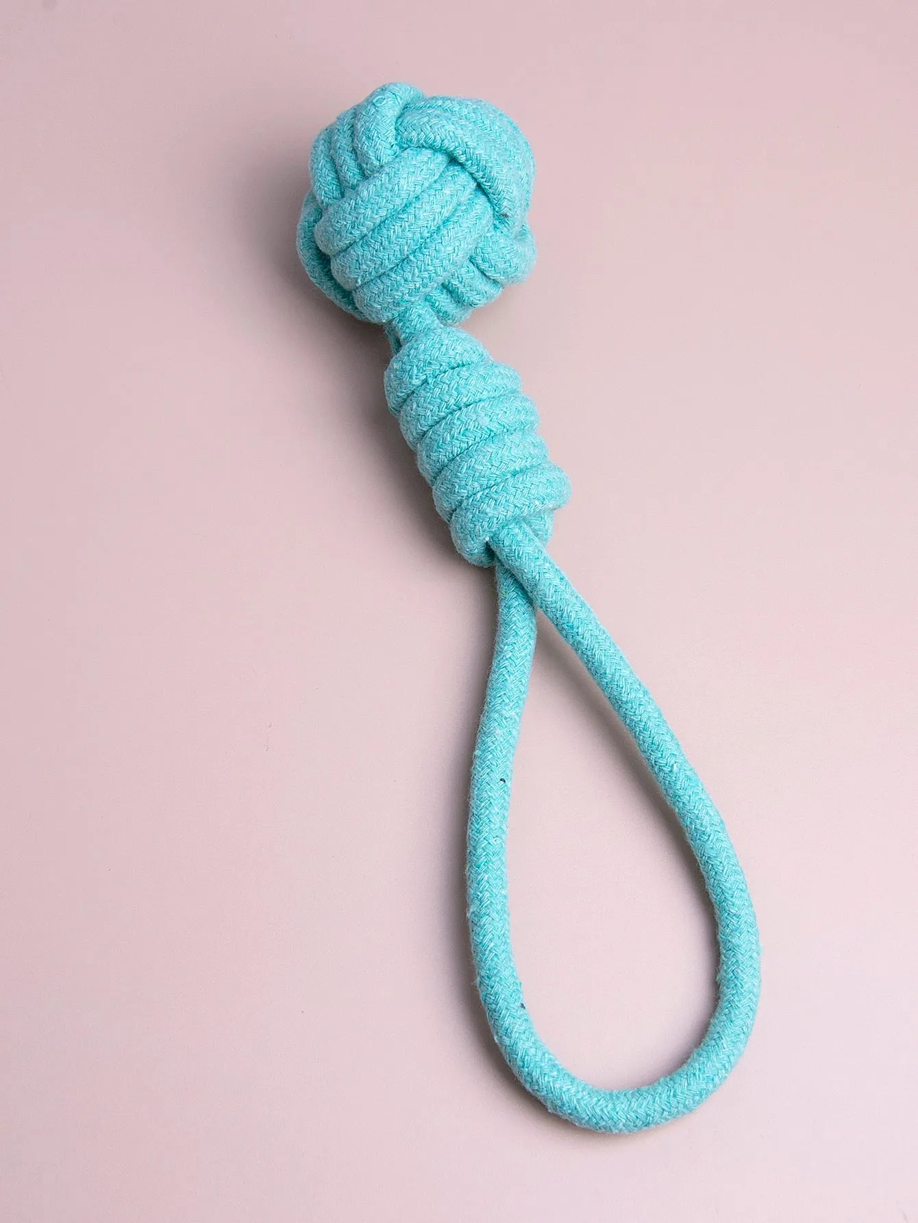 1pc Light Blue Pet Chew Toy With Seven Rings Suitable For Daily Use