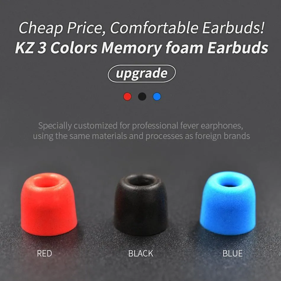6-Piece Memory Foam Earbud Kit For All In-Ear Headphones - S M L