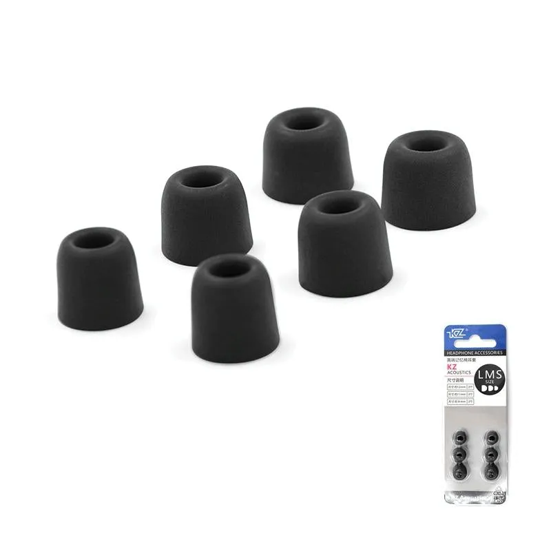 6-Piece Memory Foam Earbud Kit For All In-Ear Headphones - S M L