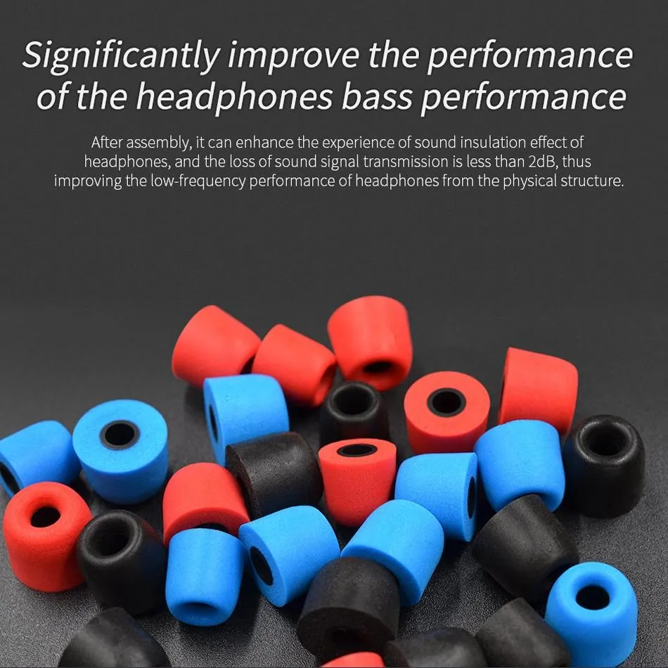 6-Piece Memory Foam Earbud Kit For All In-Ear Headphones - S M L