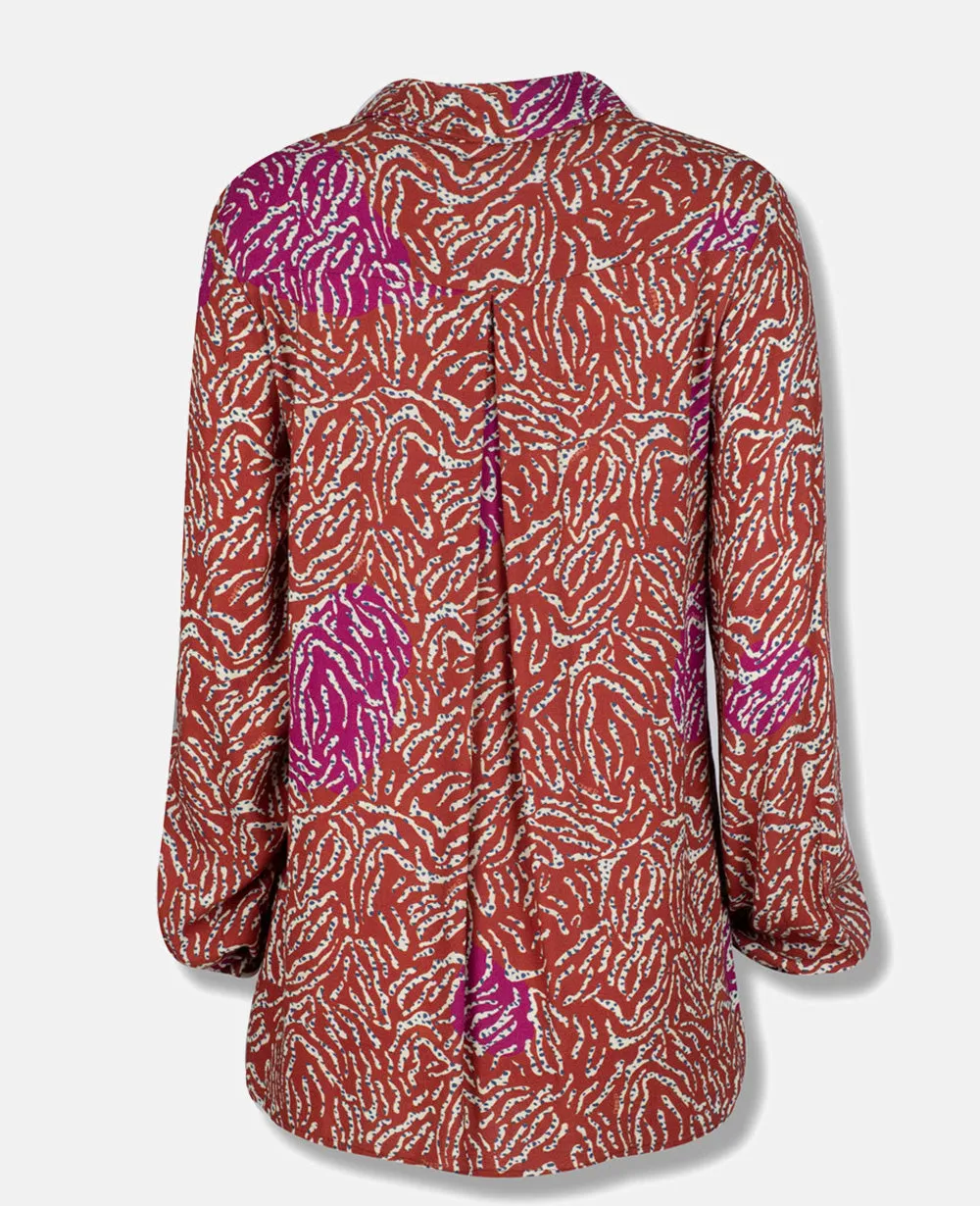 BLOUSE "COWBOY" TIGER MAZE BROWN