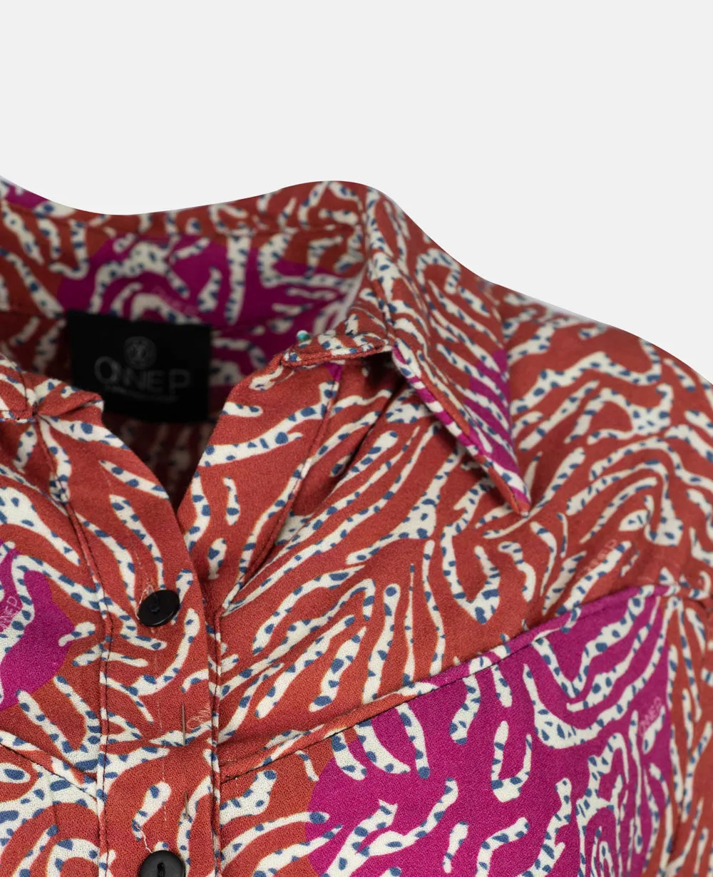 BLOUSE "COWBOY" TIGER MAZE BROWN