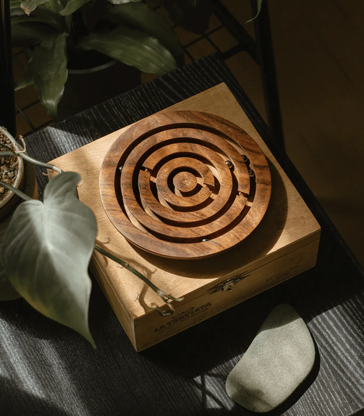 Classic Labyrinth Game - Hand Carved Wood