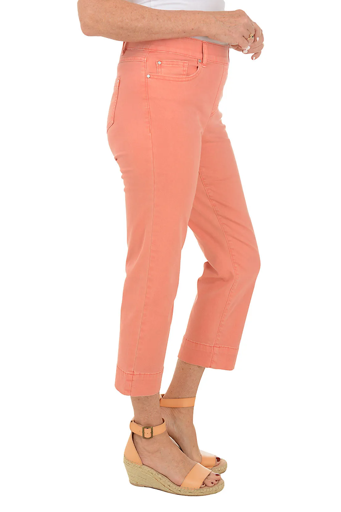 Denim Kick Flare Crop Pant
