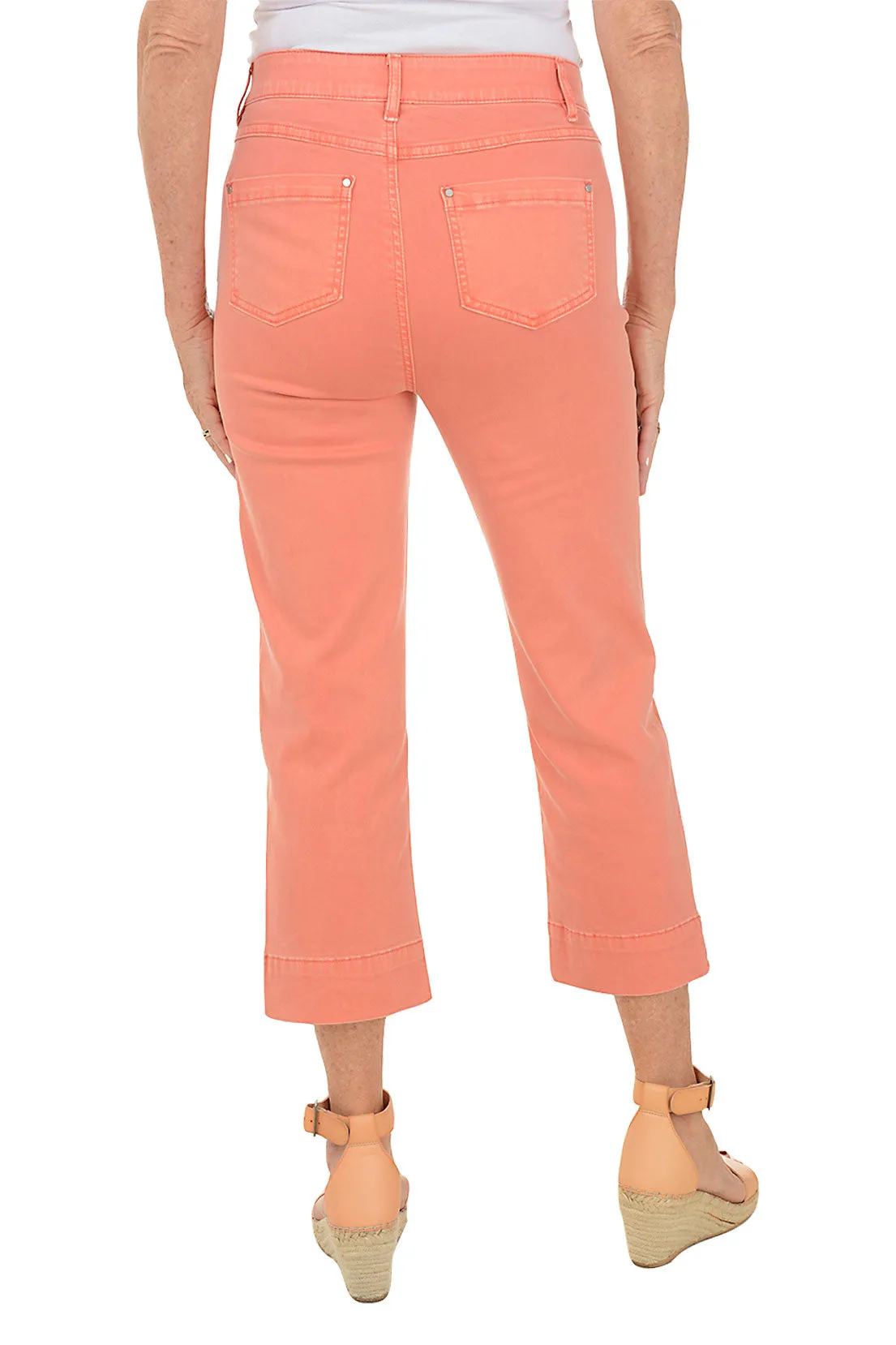 Denim Kick Flare Crop Pant
