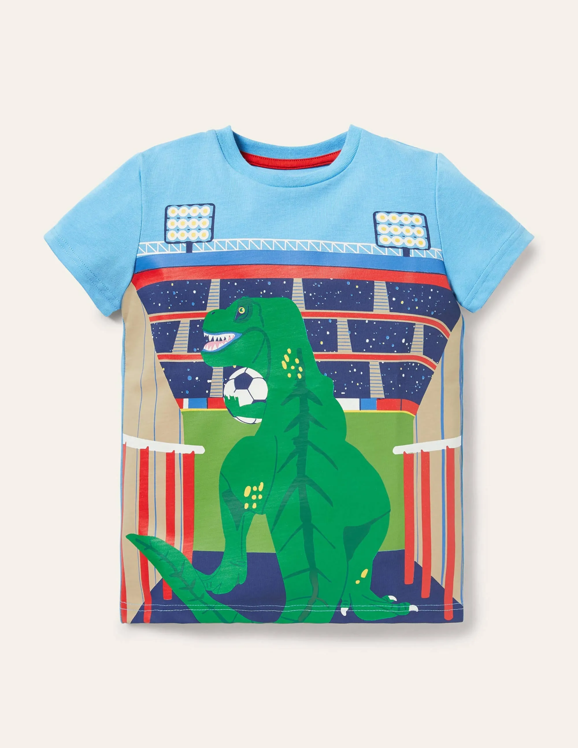 Graphic Scene T-shirt-Surfboard Blue Stadium