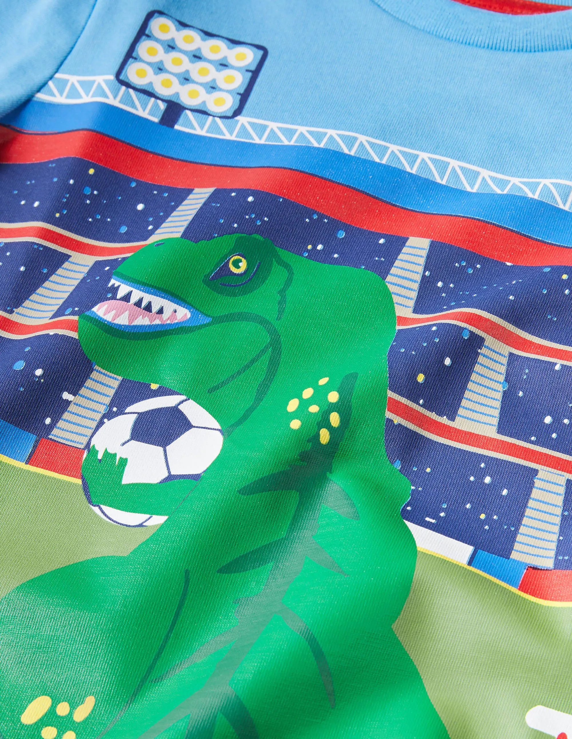 Graphic Scene T-shirt-Surfboard Blue Stadium