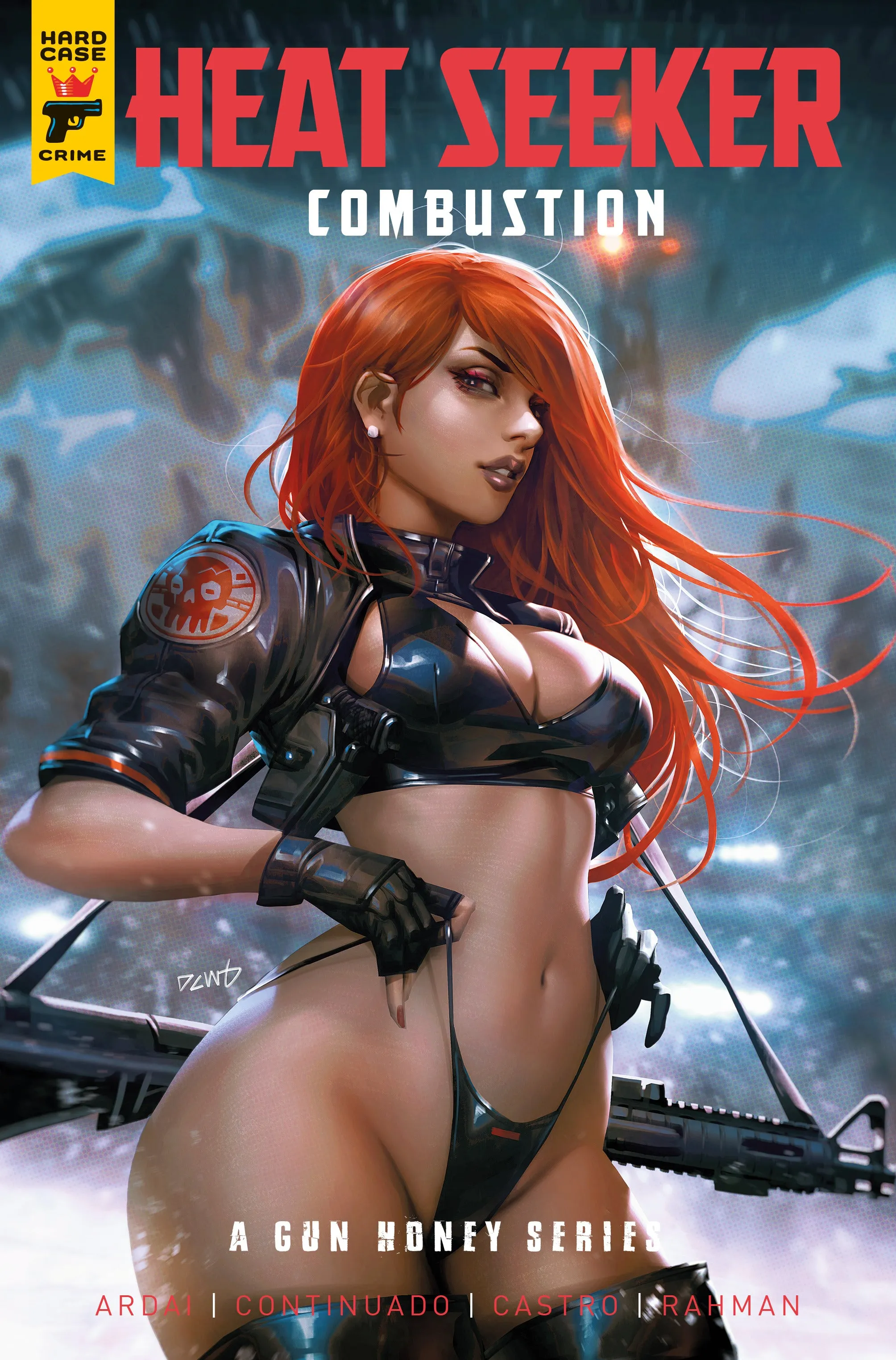 HEAT SEEKER COMBUSTION A GUN HONEY SERIES TRADE PAPERBACK DIRECT MARKET EDITION DERRICK CHEW COVER