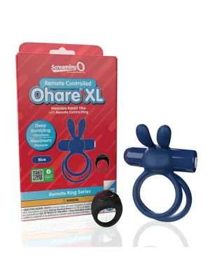 Screaming O Remote Controlled Ohare XL Vibrating Ring - Blue