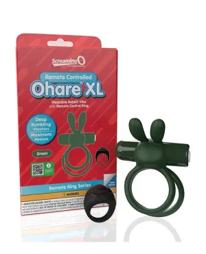 Screaming O Remote Controlled Ohare XL Vibrating Ring - Green