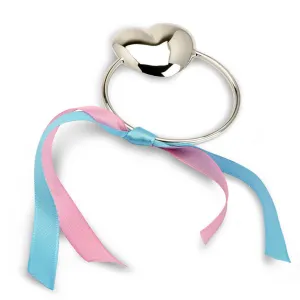Sterling Silver Rattle & Teether - Heart Ring