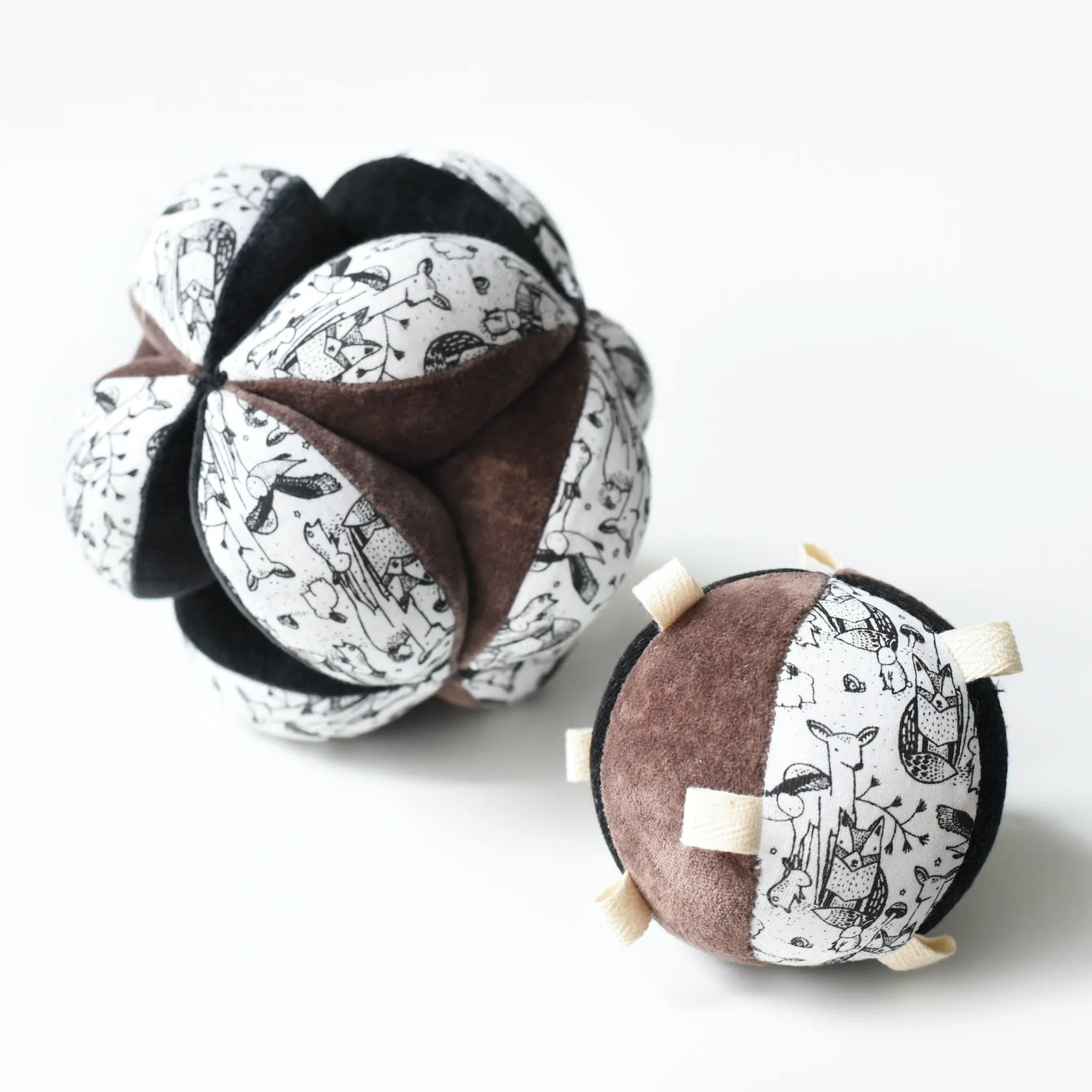 Taggy Ball with Rattle - Woodland by Wee Gallery