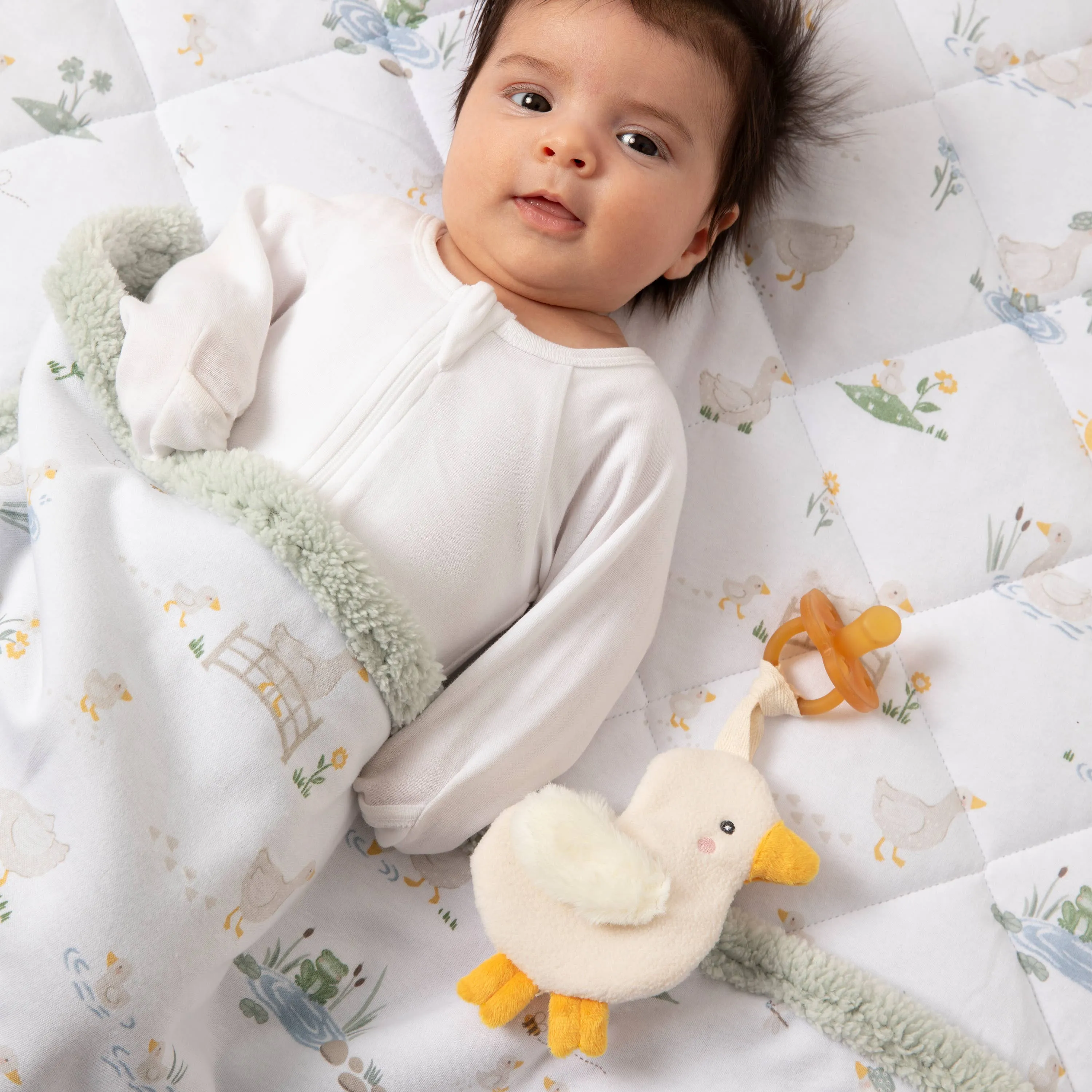 Teething Ring & Dummy Chain Gift Set - Goosey Goosey